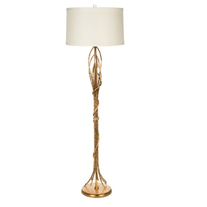 Gold Floor Lamp Paysage, White And Gold Floor Lamp