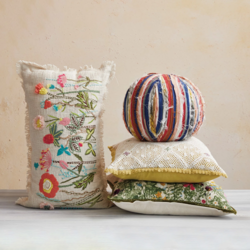 Multicolor Round Orb Pillow