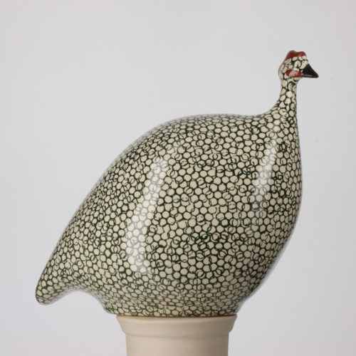 White Speckled Green Guinea Hen - Large