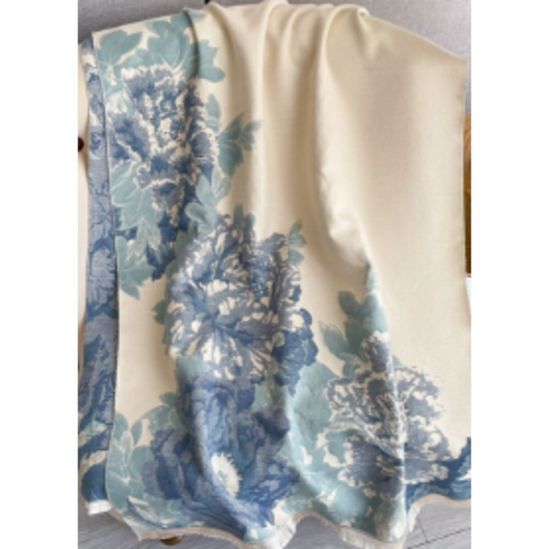 Blue & White Reversible Wrap