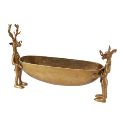 Frankie & Margie Brass Long Bowl