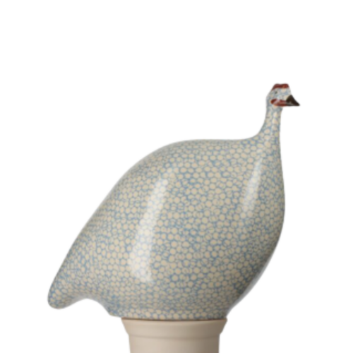 Blue & White Spotted Guinea Hen - Large