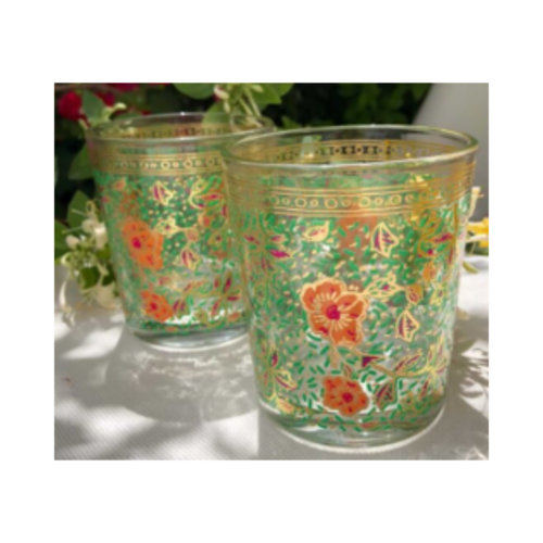 Set of 2 Garden Drinking Glasses