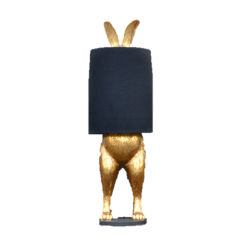 Tall Bunny Lamp W. Black Shade