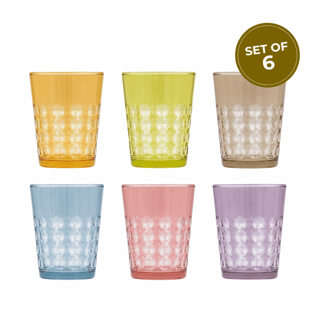 Carved Little Bubbles Tea Glass - Set of 6