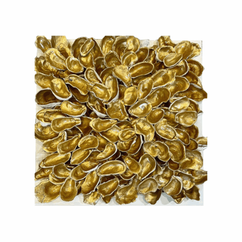 Gold Sea of Oysters #1 by Ana Brown - 14"" SQ