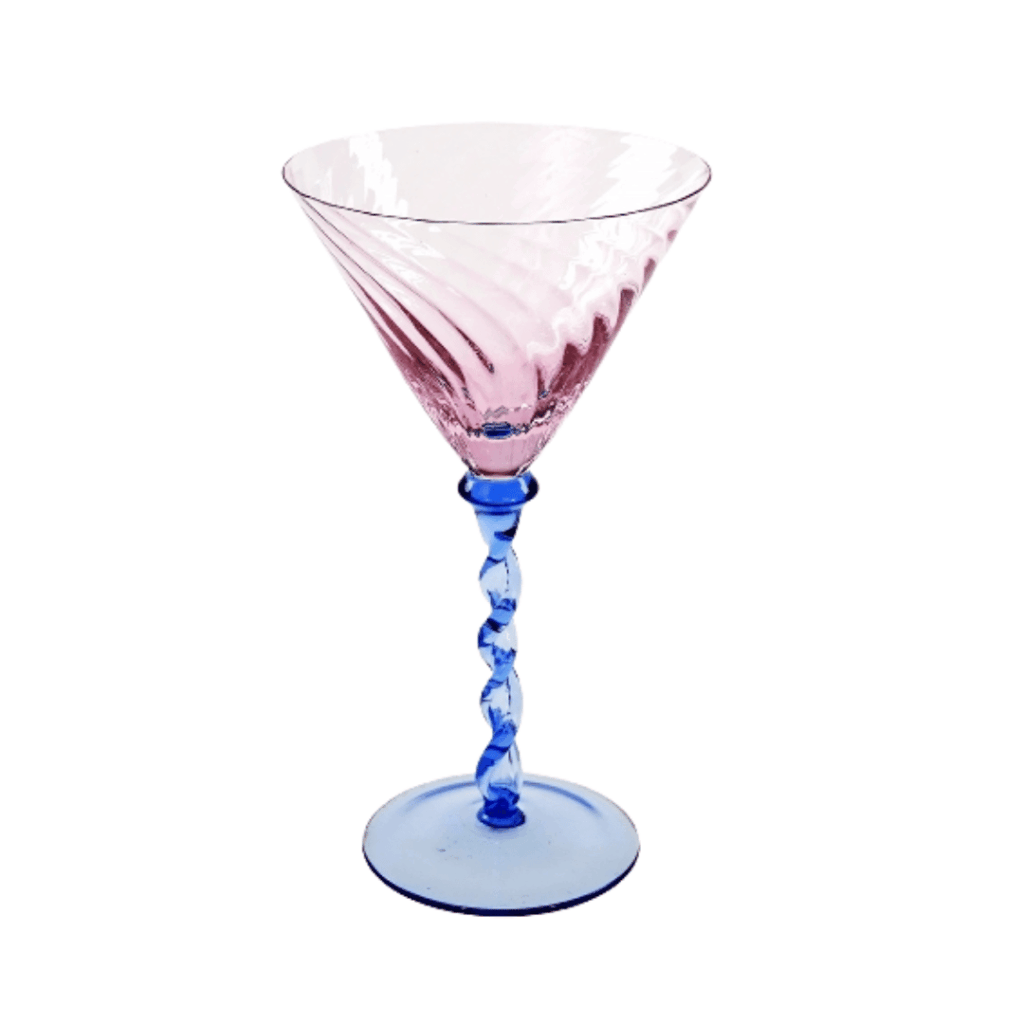 Pink & Blue Martini Glass