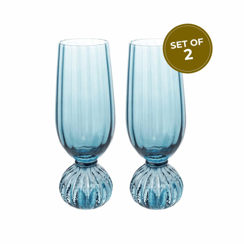 Pleated Champagne Glass - Set of 2