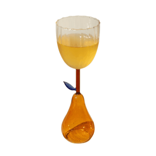 Wine Glass with Pear Base