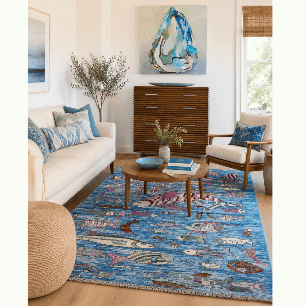 Lakeside Fish Rug - 3'2" x 4'10"