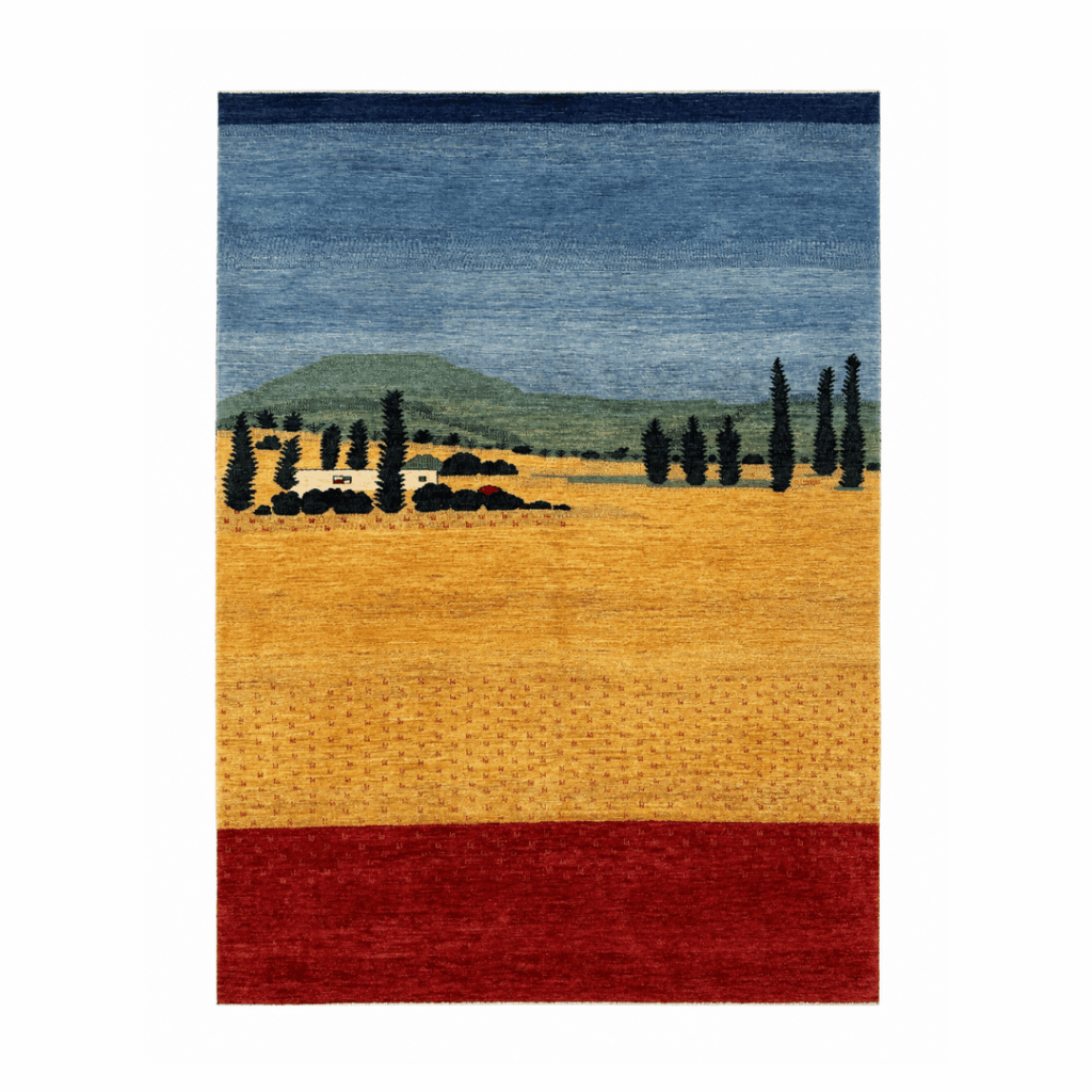 Landscape Gabbeh Rug - 5'8" x 7'11" 