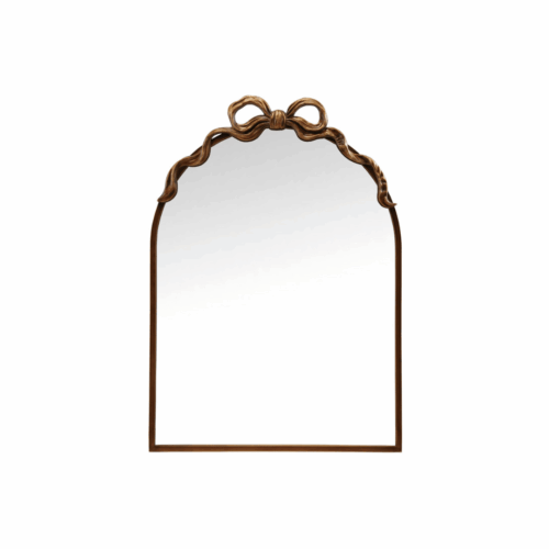 Metal Frame Mirror with Bow