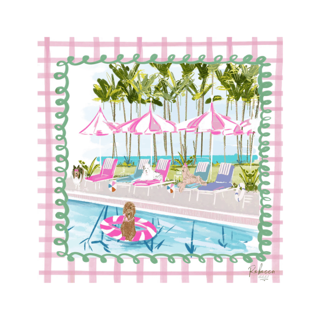 Pool Pawty Mahjong Mat