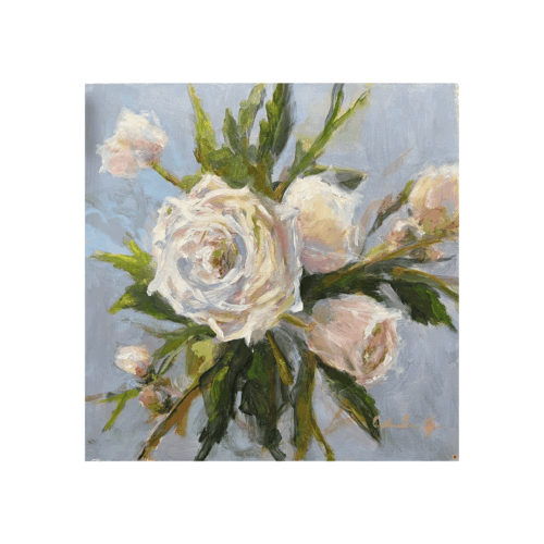 Rosa Blanca by Catherine Crumpton - 10x10