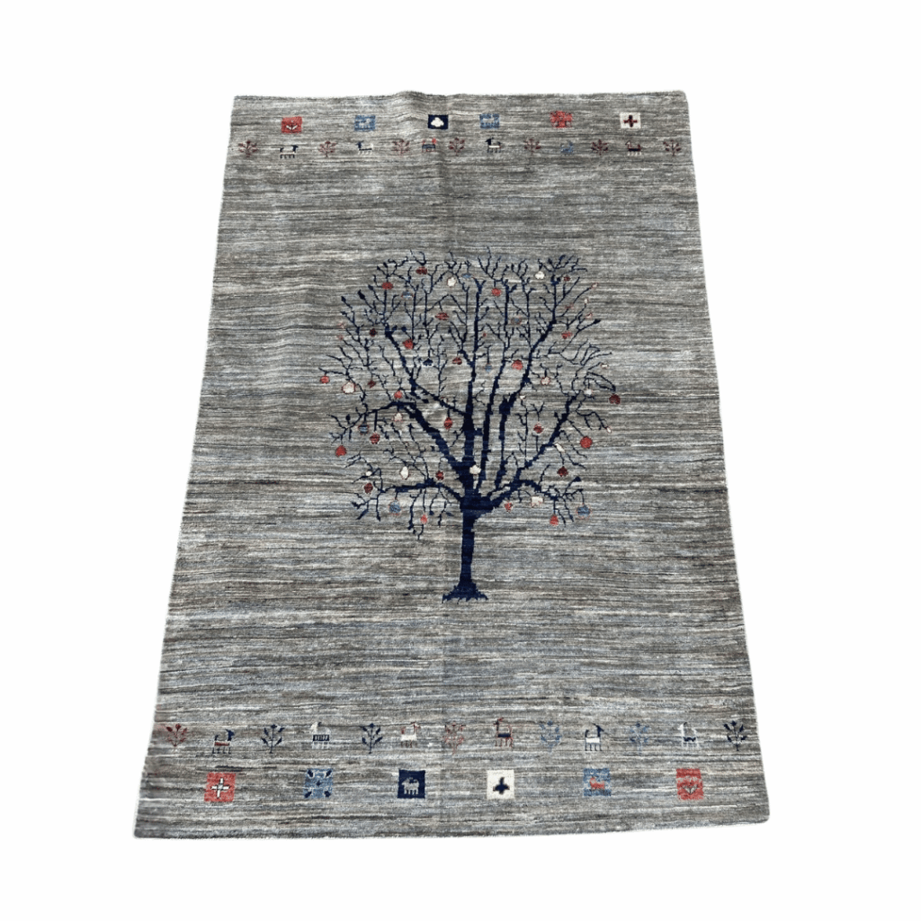 Single Tree Gabbeh Rug - 4'0" x 5'11"