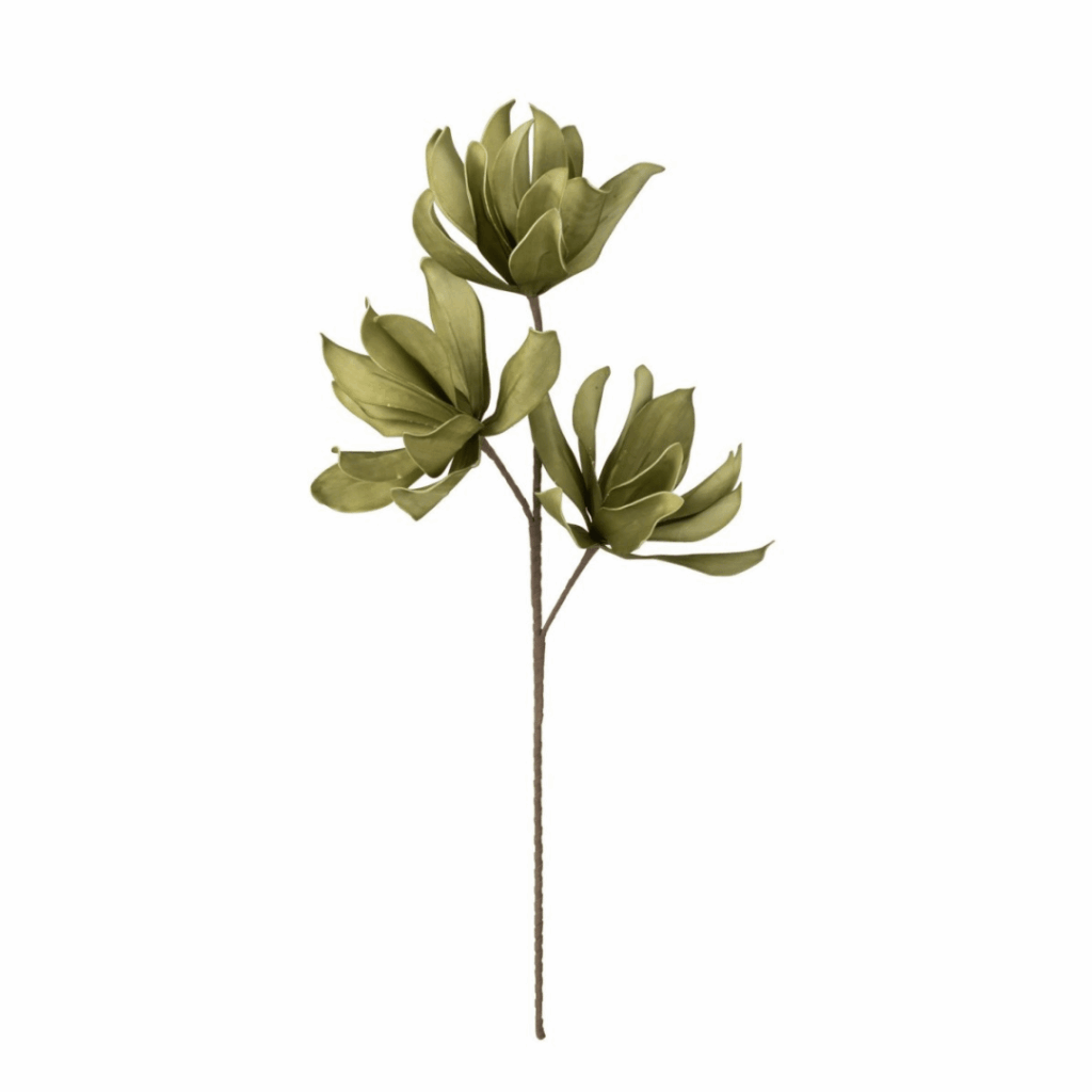 Green 3-Head Flower Branch