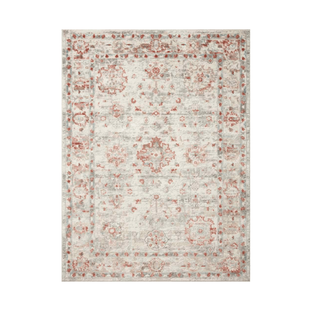 Ivory and Rust Rug - 2' x3'