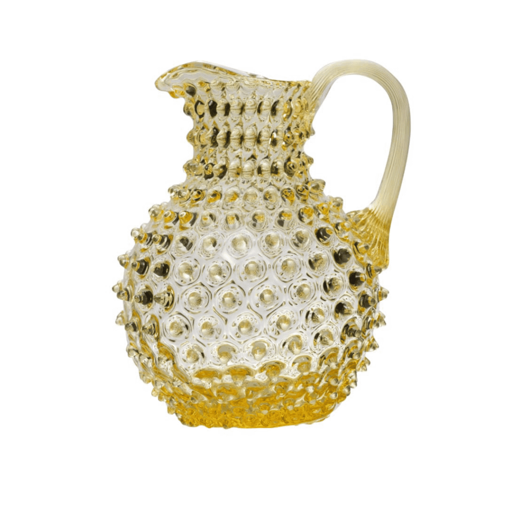 Yellow Hobnail Pitcher