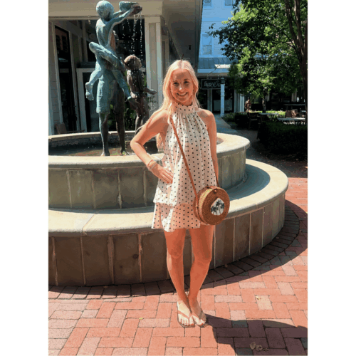 Polka Dot Backless Dress