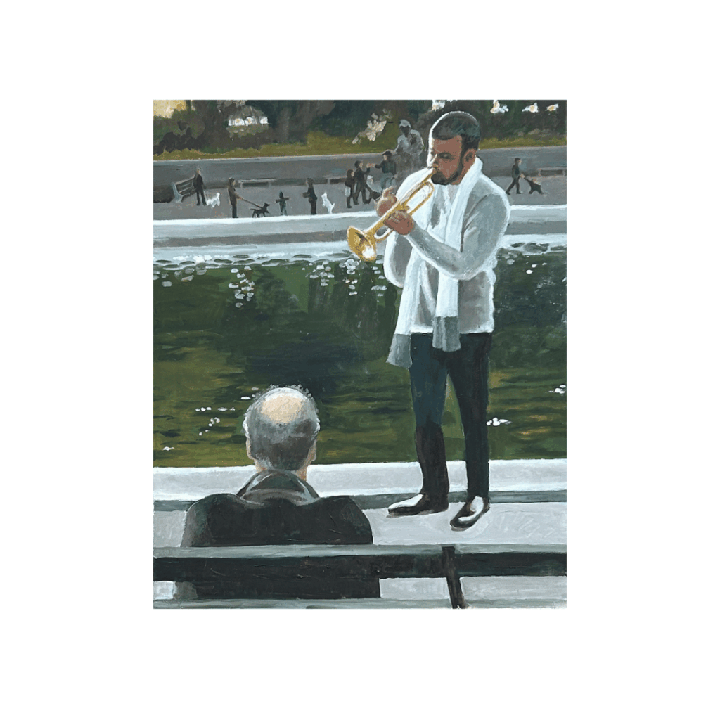 Street Musician 1 by Jay Sidebotham - 16” x 20”